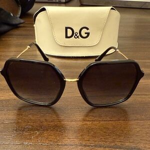 D&G Black and Gold Sunglasses